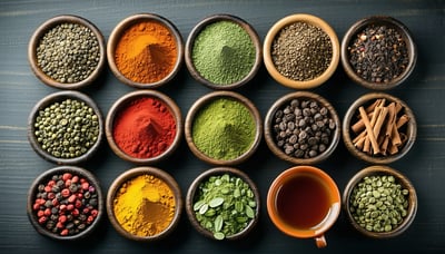 Spices, tea, and coffee export newsletter illustration