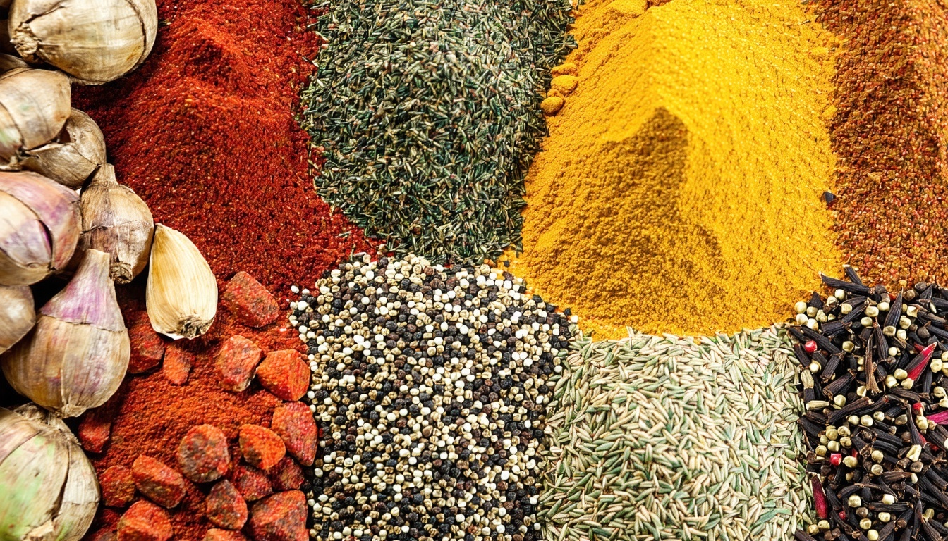 Assorted Indian spices ready for export